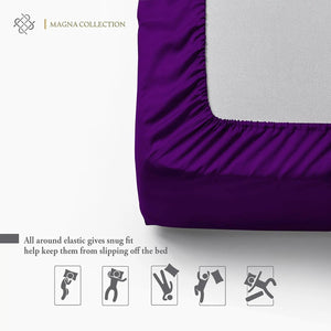 Purple Fitted Sheet Magna Collection
