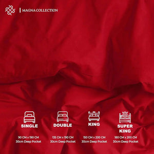 Red Duvet Cover Set Magna Collection