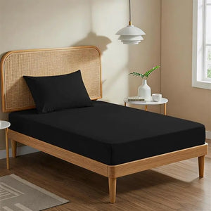 Black Fitted Sheet Magna Collection