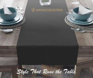 Charcoal Table Runner Magna Collection