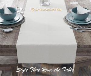 White Table Runner Magna Collection