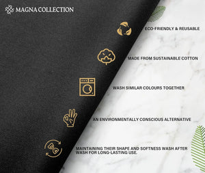 Black Cotton Cloth Napkins Magna Collection