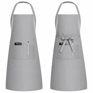 2 Pack Adjustable Grey Bib Chef Aprons Magna Collection
