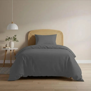 Charcoal Grey Duvet Cover Set Magna Collection
