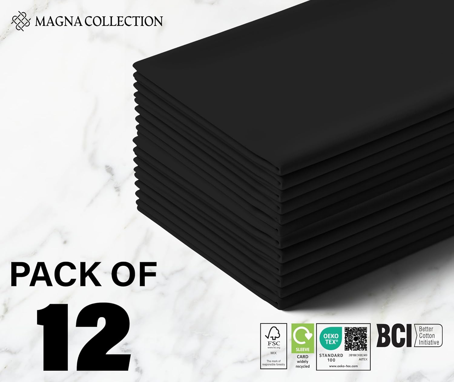 Black Cotton Cloth Napkins