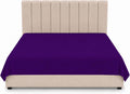 Purple Flat Bed Sheet 254 x 178 cm Soft Brushed Microfibre