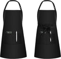 2 Pack Adjustable Black Bib Chef Aprons