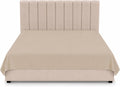 Beige Flat Bed Sheet 254 x 178 cm Soft Brushed Microfibre