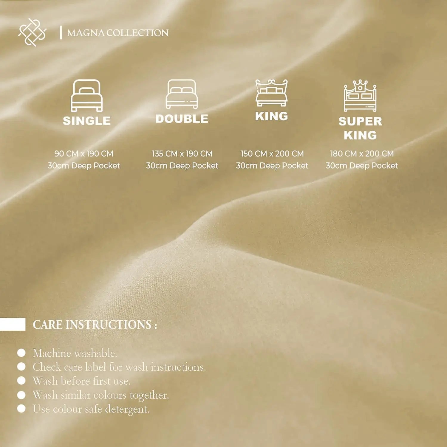 Beige Fitted Sheet Magna Collection