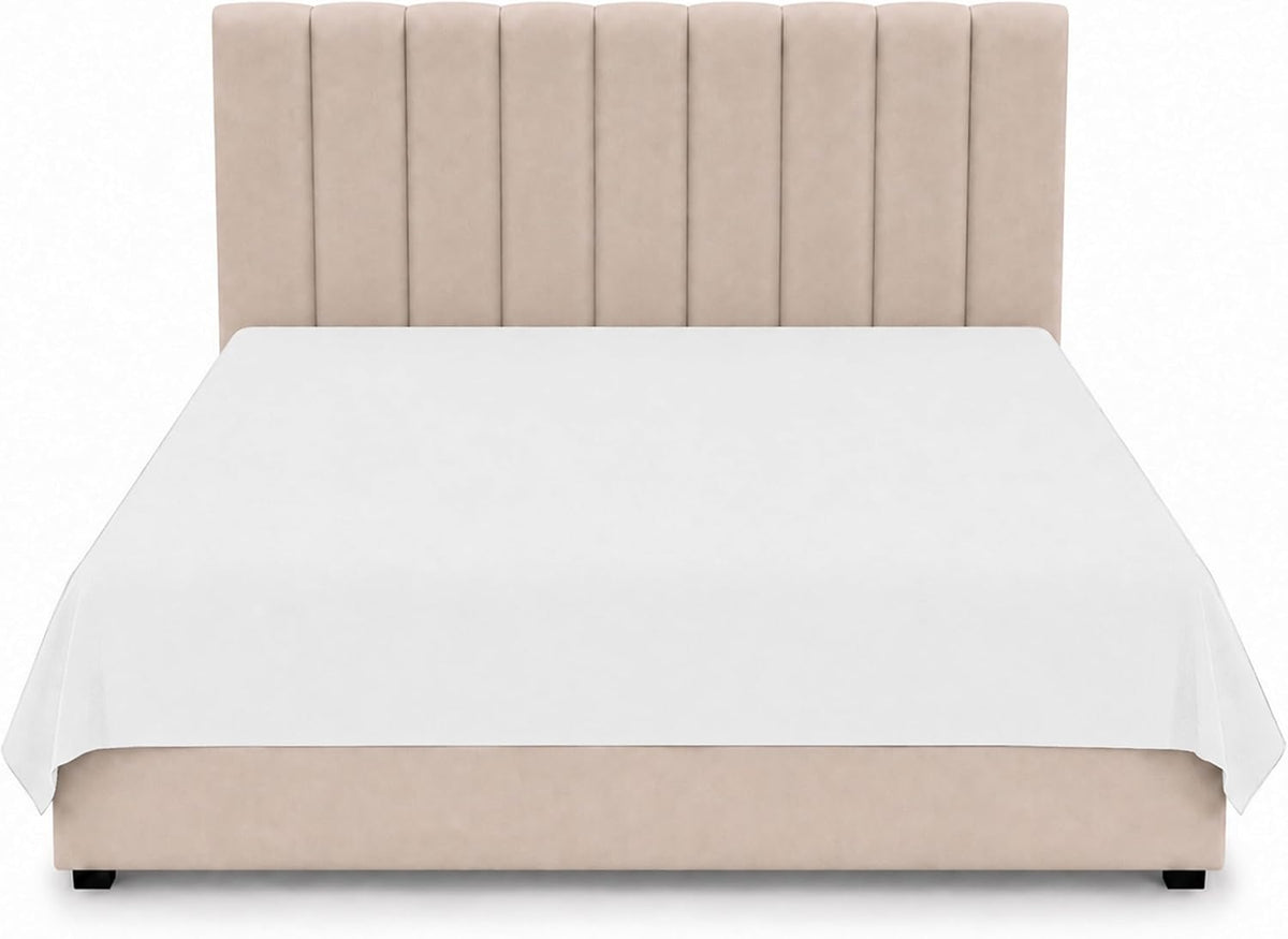 White Flat Bed Sheet 254 x 178 cm Soft Brushed Microfibre