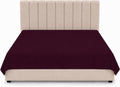 Burgundy Flat Bed Sheet 254 x 178 cm Soft Brushed Microfibre