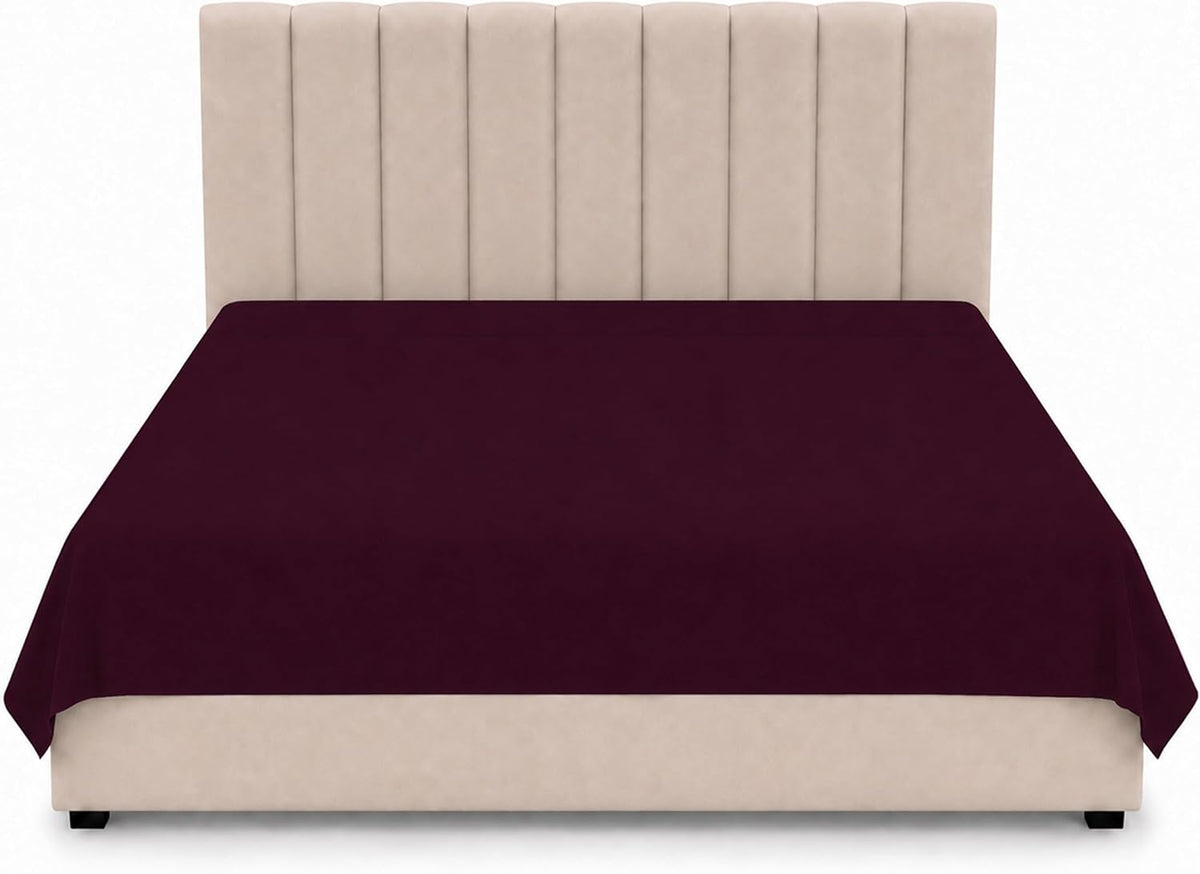 Burgundy Flat Bed Sheet 254 x 178 cm Soft Brushed Microfibre