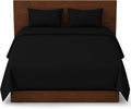 Black Duvet Cover Set with Fitted Sheet & Pillowcase