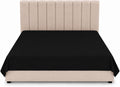 Black Flat Bed Sheet 254 x 178 cm Soft Brushed Microfibre