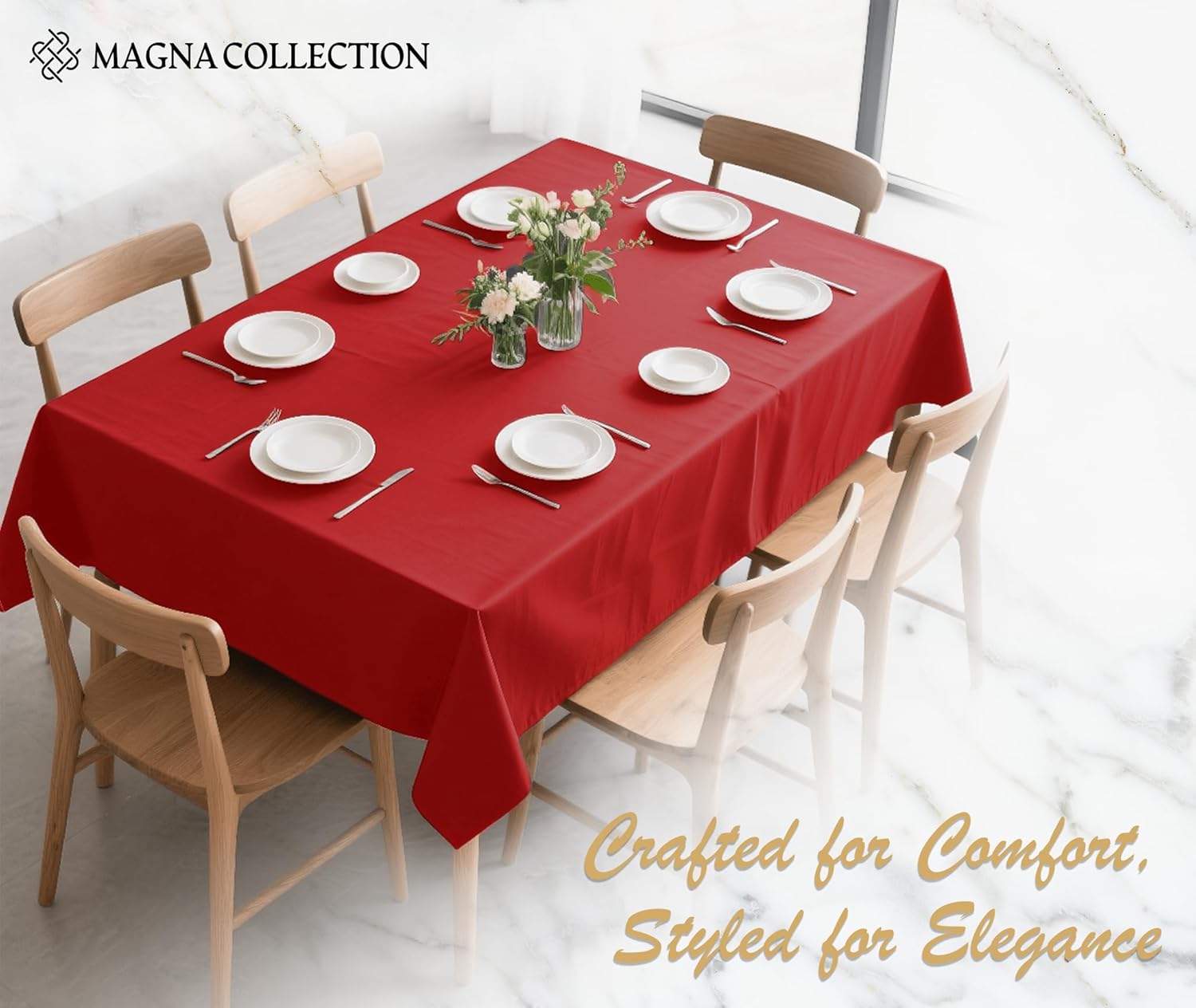 Red Rectangular Table Cloth