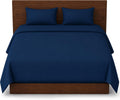 Navy Duvet Cover Set with Fitted Sheet & Pillowcase