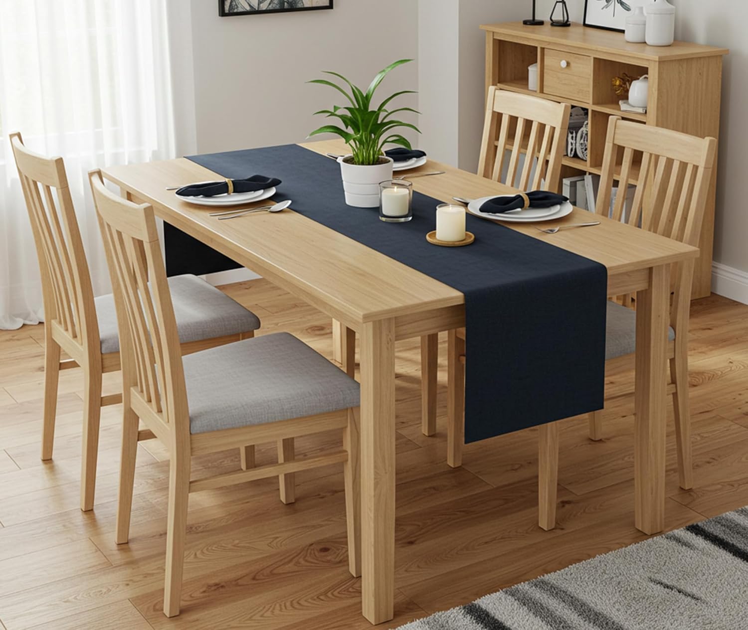 Black Table Runner