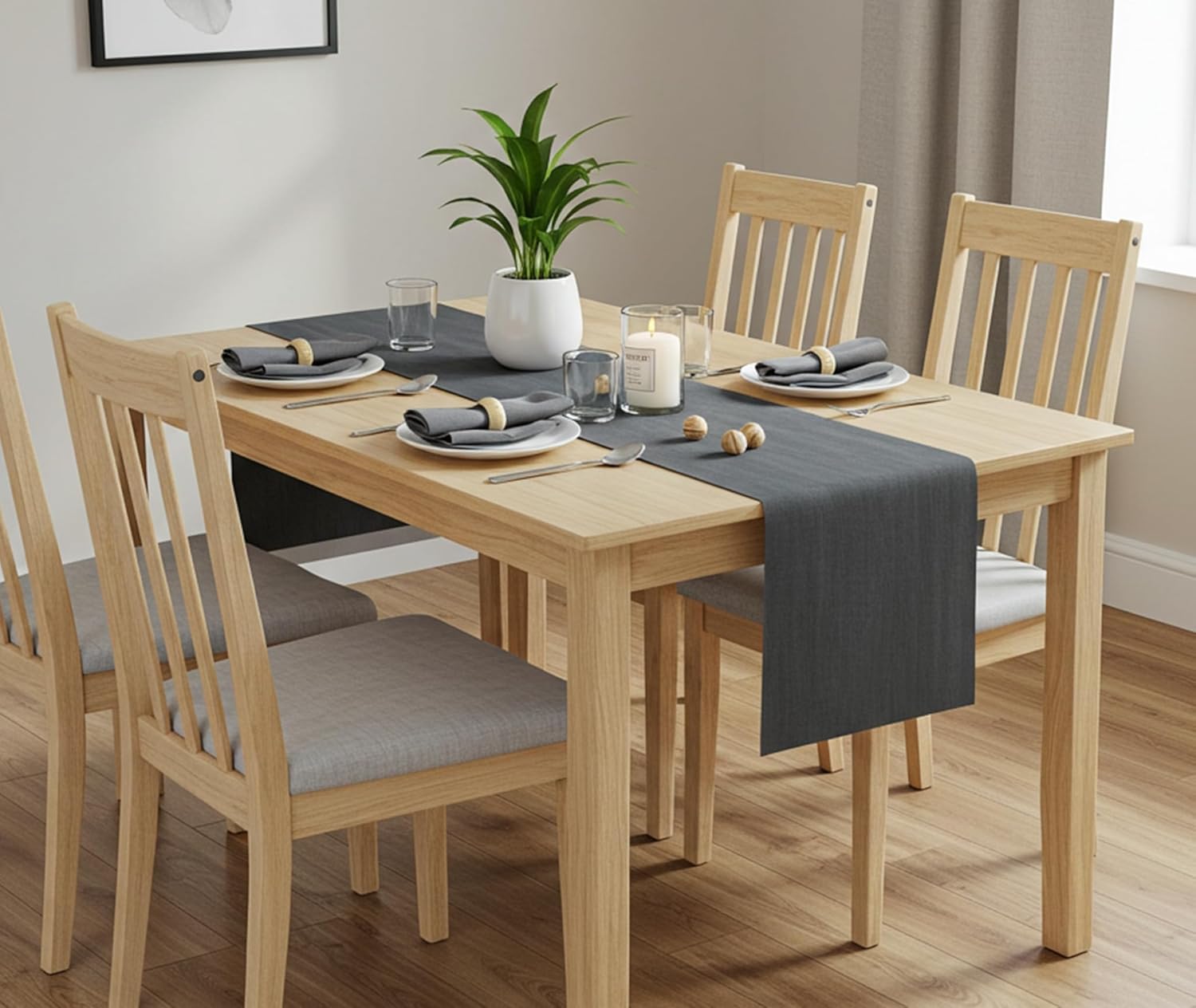 Charcoal Table Runner