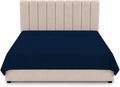 Navy Flat Bed Sheet 254 x 178 cm Soft Brushed Microfibre