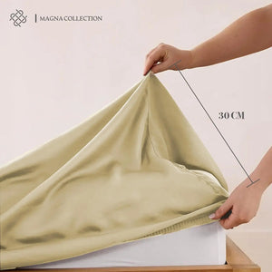 Beige Fitted Sheet Magna Collection