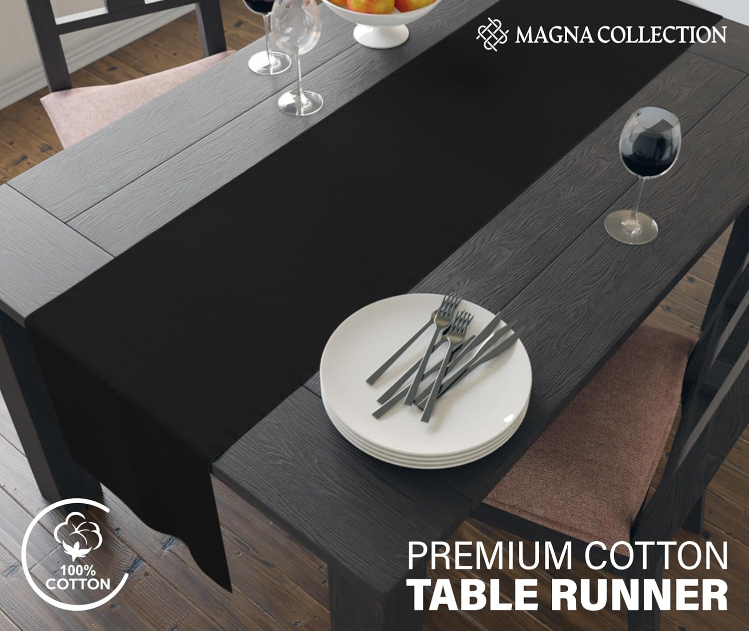 Black Table Runner