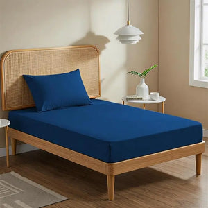 Navy Fitted Sheet Magna Collection