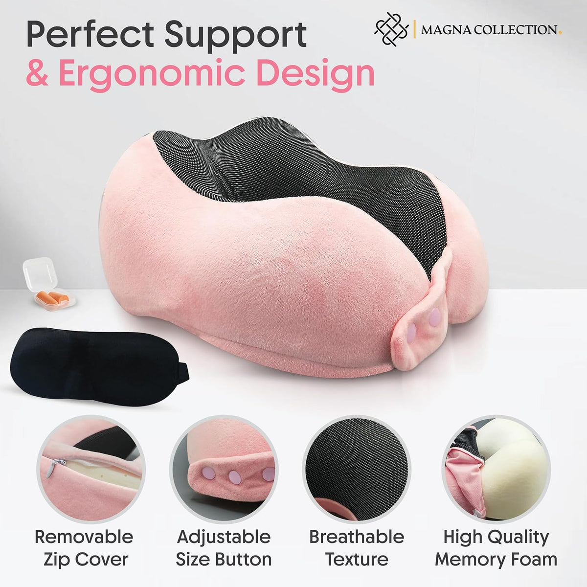 Pink Travel Neck Pillow