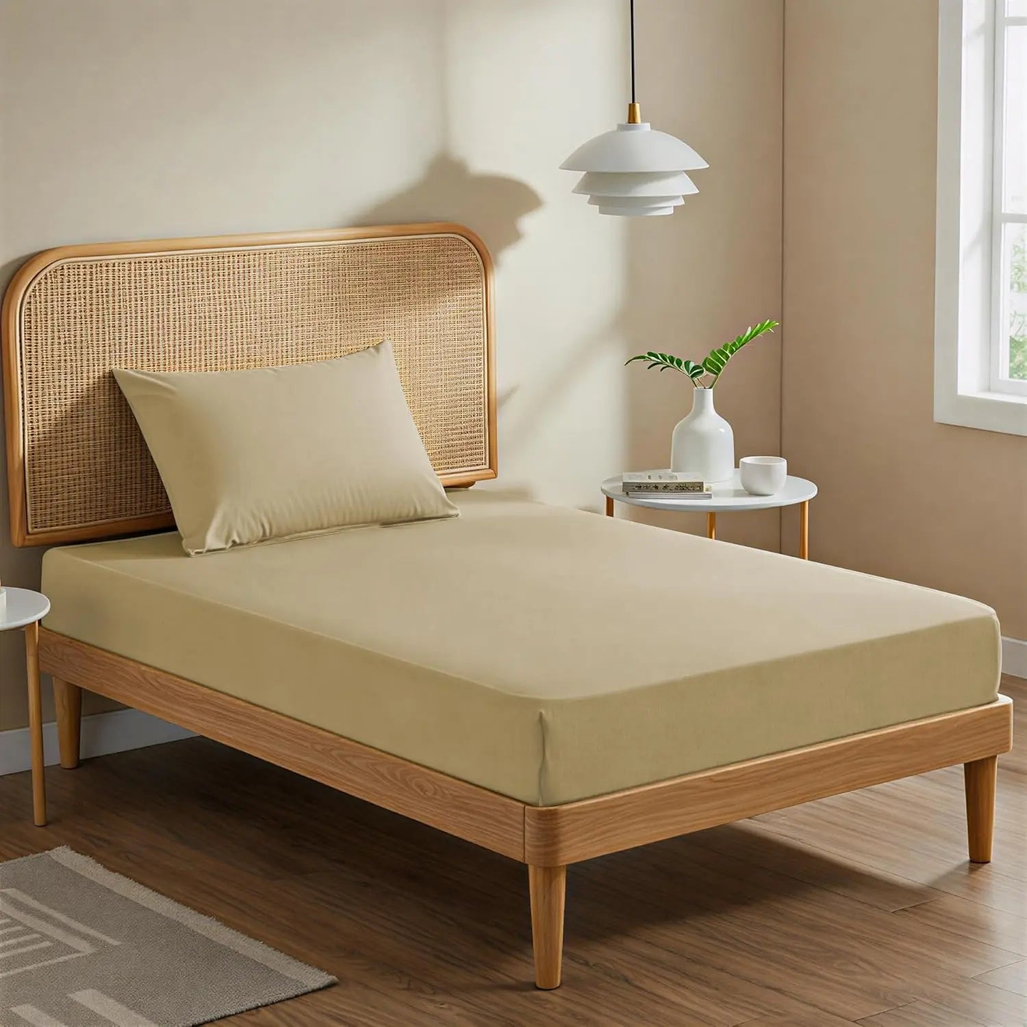 Beige Fitted Sheet Magna Collection