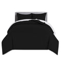 Black Satin Stripe Duvet Cover Set