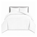 White Satin Stripe Duvet Cover Set